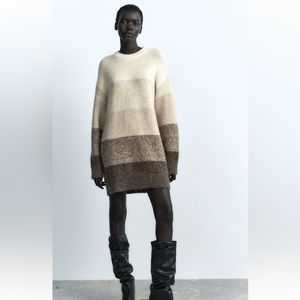 NEW! Zara Ombré Knit Mini Sweater Dress!